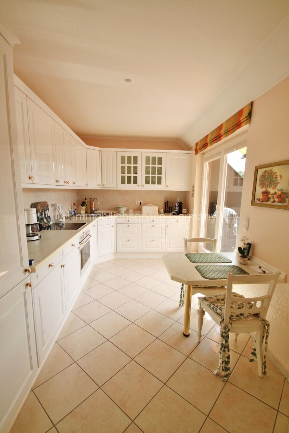 Bright country kitchen with flawless storage and elegant layout